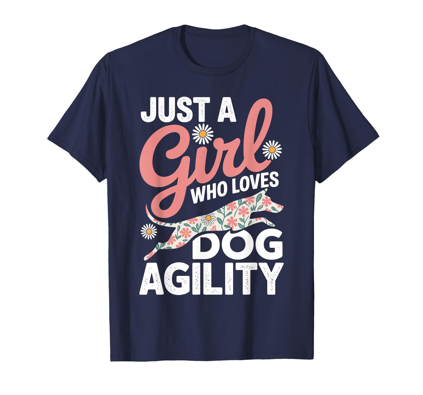 Dog Agility Art for Women Girls Dog Training Dog Agility T-Shirt