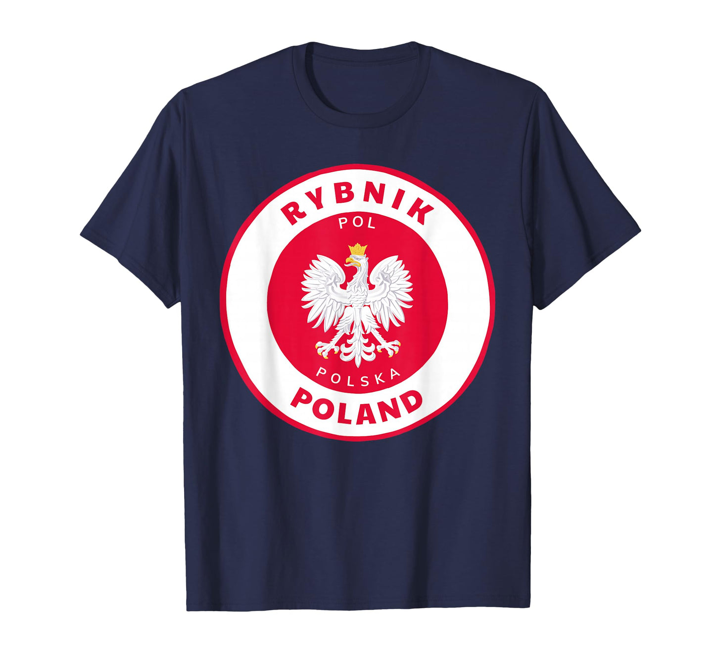 Rybnik Poland PL Polish Heritage & Pride Flag Badge T-Shirt