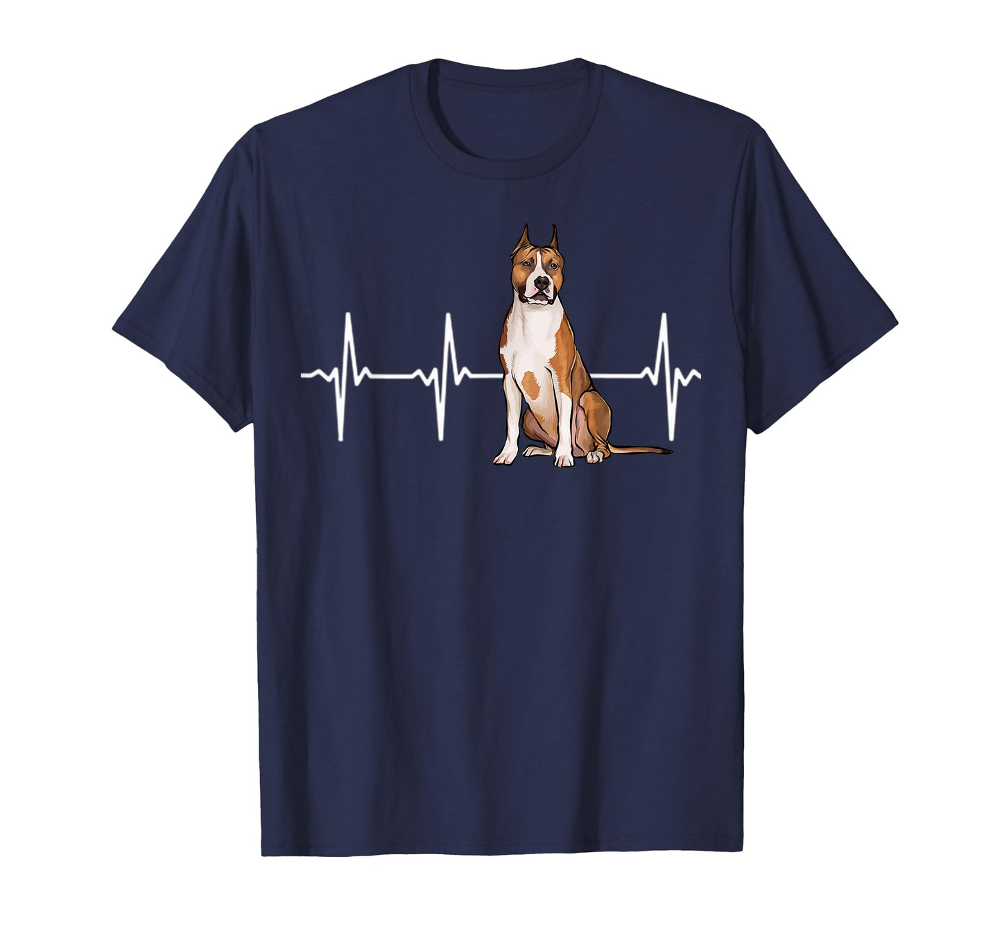 American Staffordshire Terrier Heartbeat Dog Lover T-Shirt
