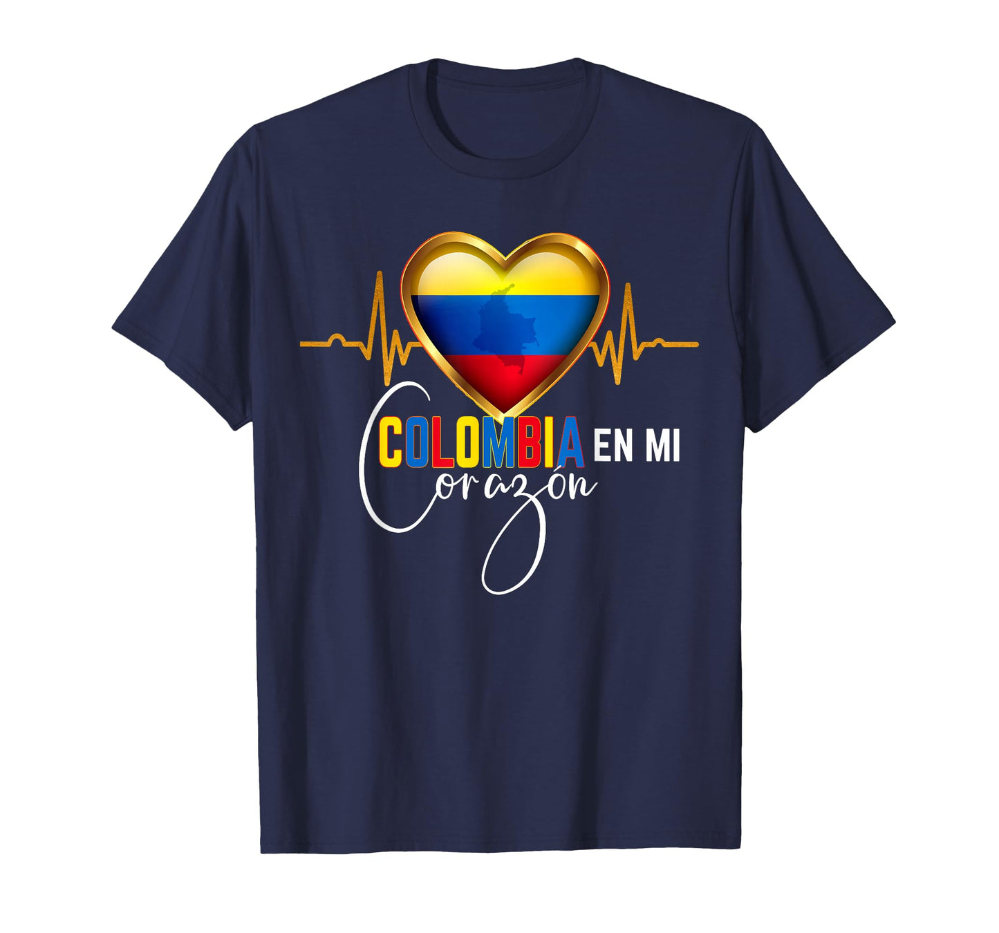 Colombia en mi Corazon Colombian Pride Matching T-Shirt