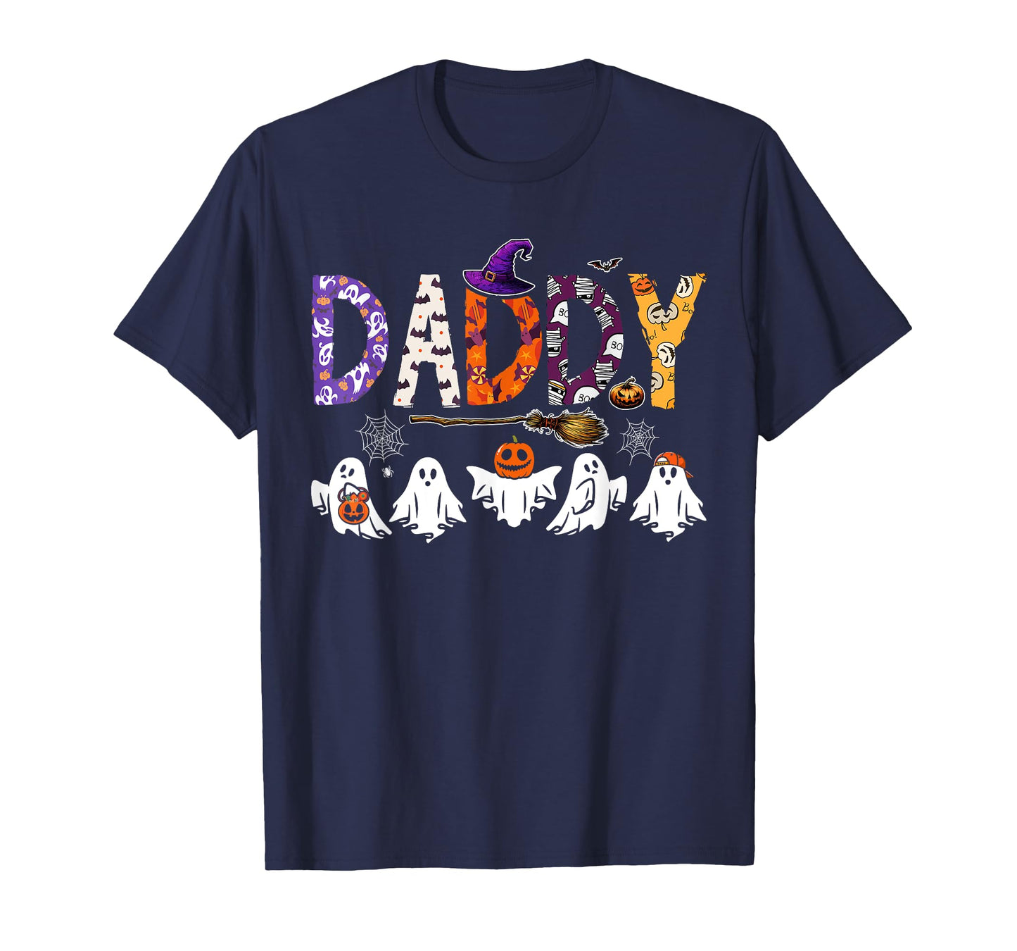 Daddy Halloween Boo Ghost Horror Costume Family Funny Party T-Shirt