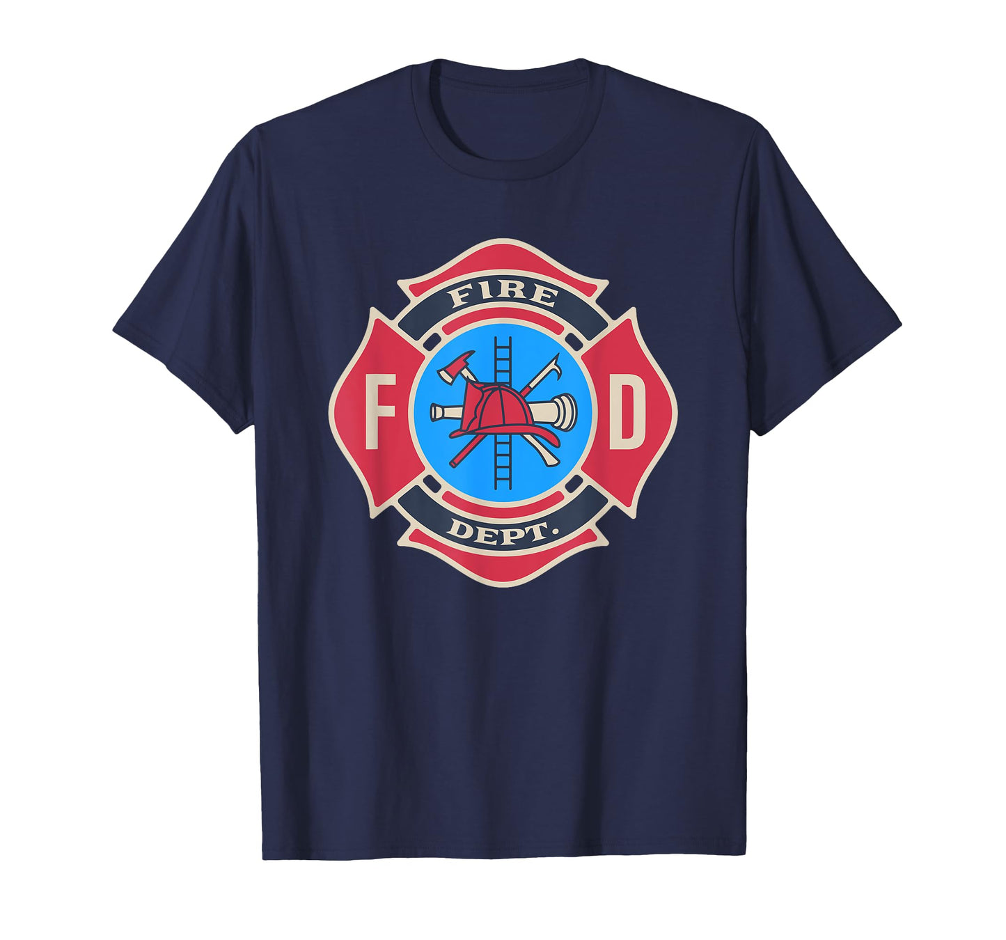 Fire Department Logo Uniform Fireman Firefighter Costume T-Shirt