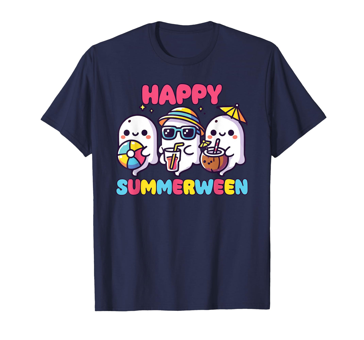 Happy Summerween Summer Halloween Ghost T-Shirt