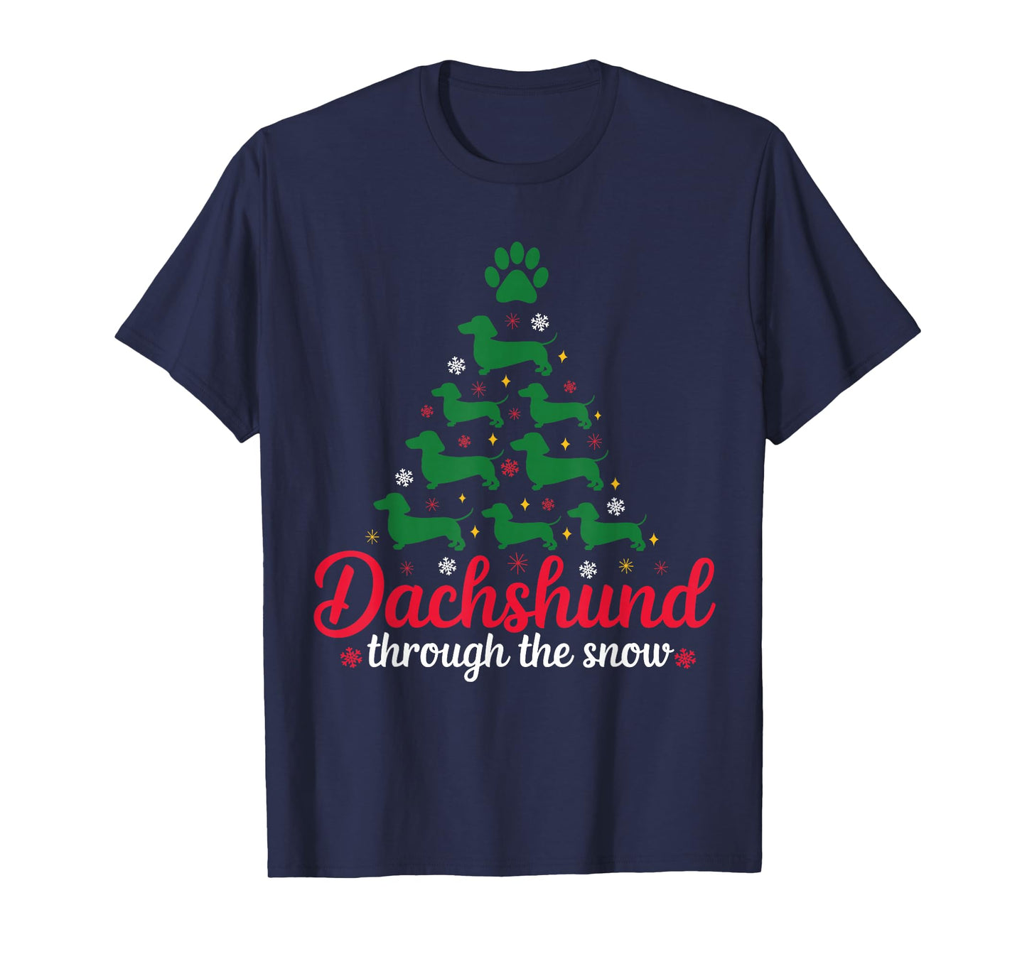 Funny Dachshund Christmas Dog tree Dachshund Xmas T-Shirt