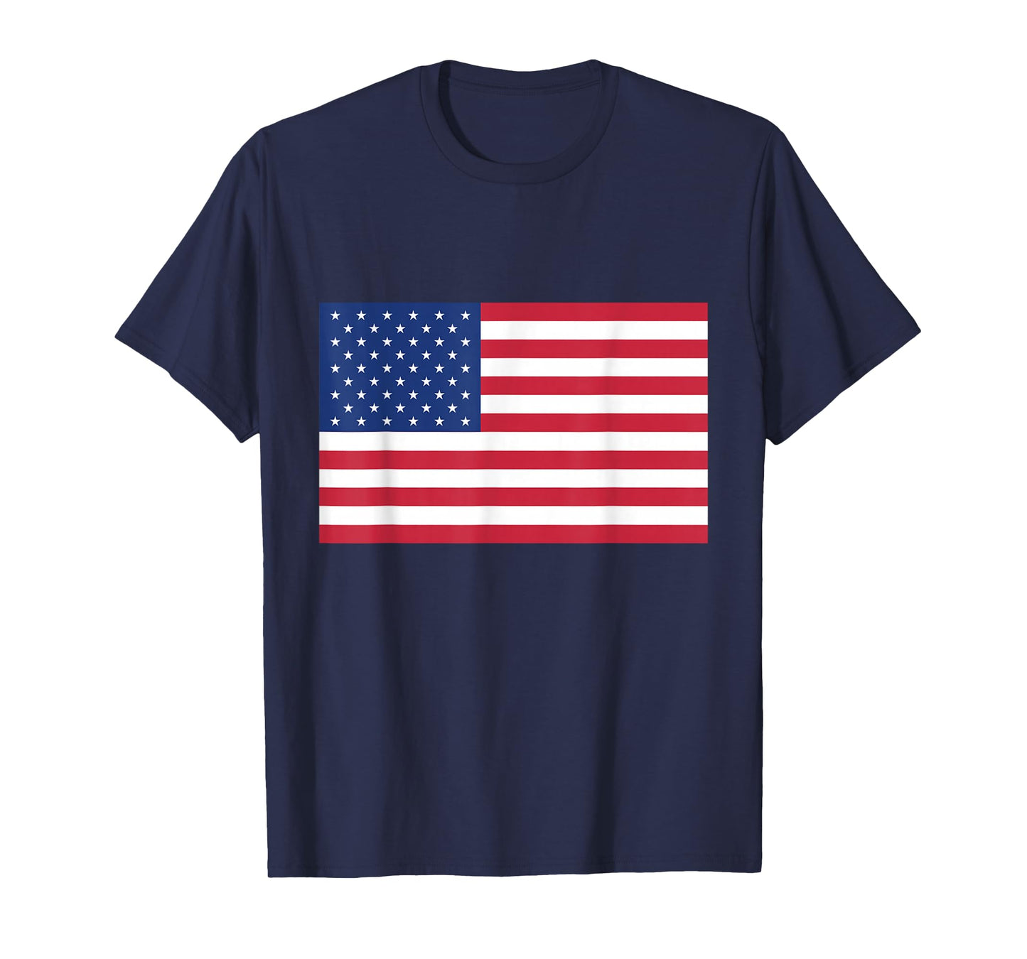 Navy Blue American Flag Shirt - Simple, Patriotic T-Shirt T-Shirt