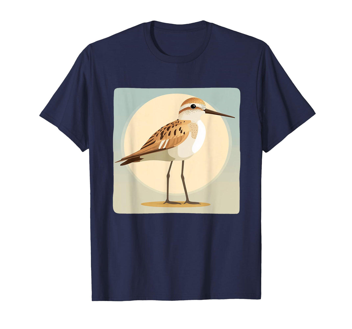 Funny Sandpiper Bird Strolling Along the Shore T-Shirt