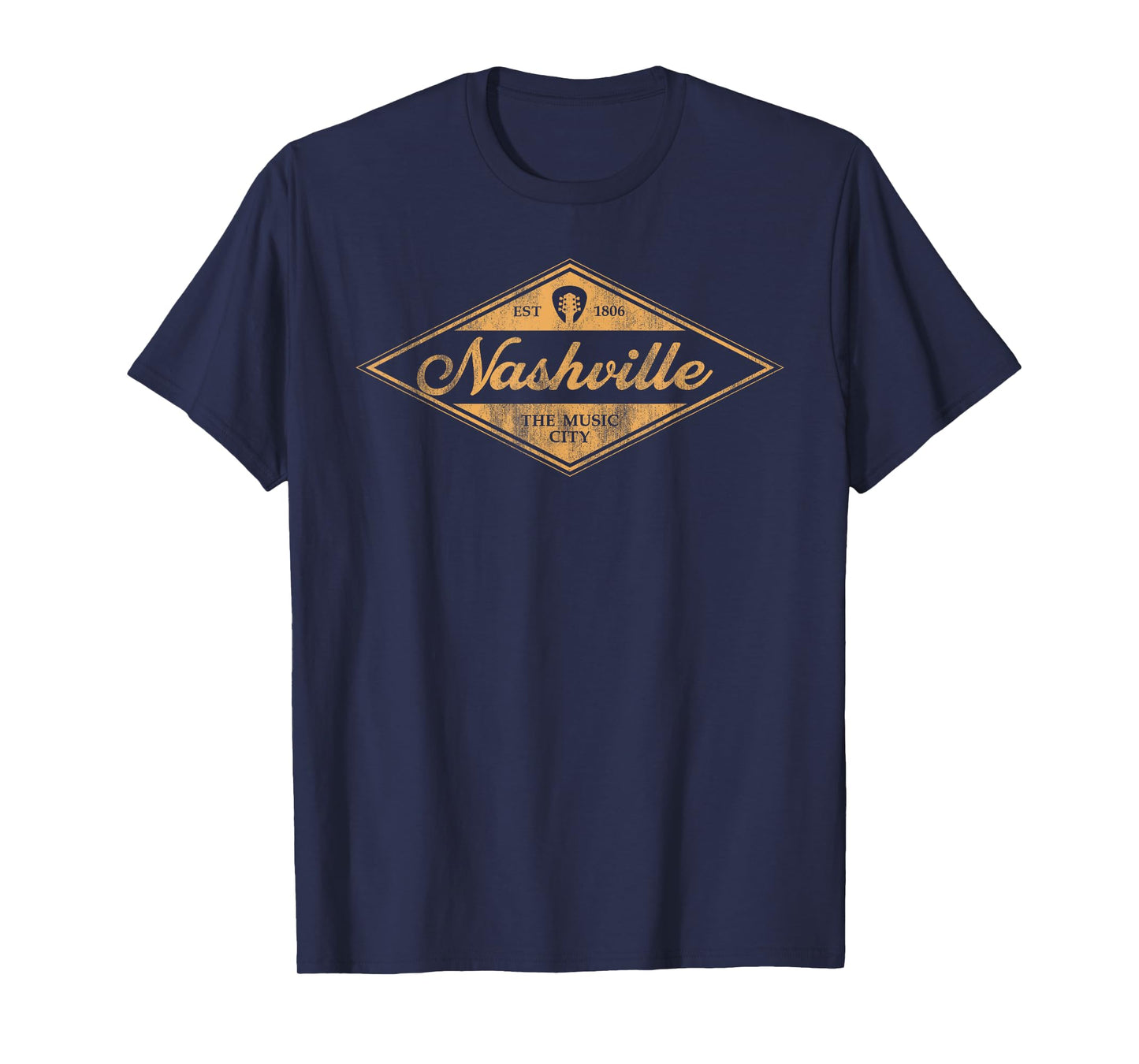 Retro Nashville Tennessee Music City Vintage Guitar Souvenir T-Shirt