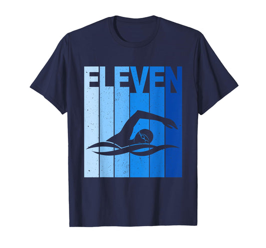11th Birthday Swimming 11 Year Old Birthday Swimmer T-Shirt