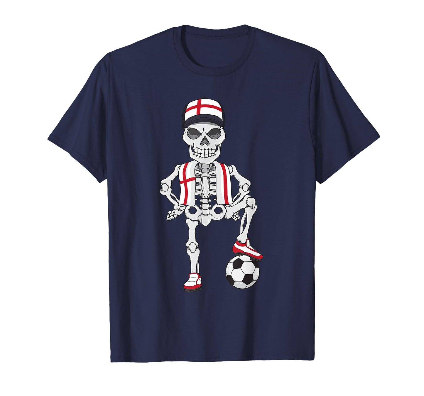 England Soccer Skeleton Fan Team Gift T-Shirt