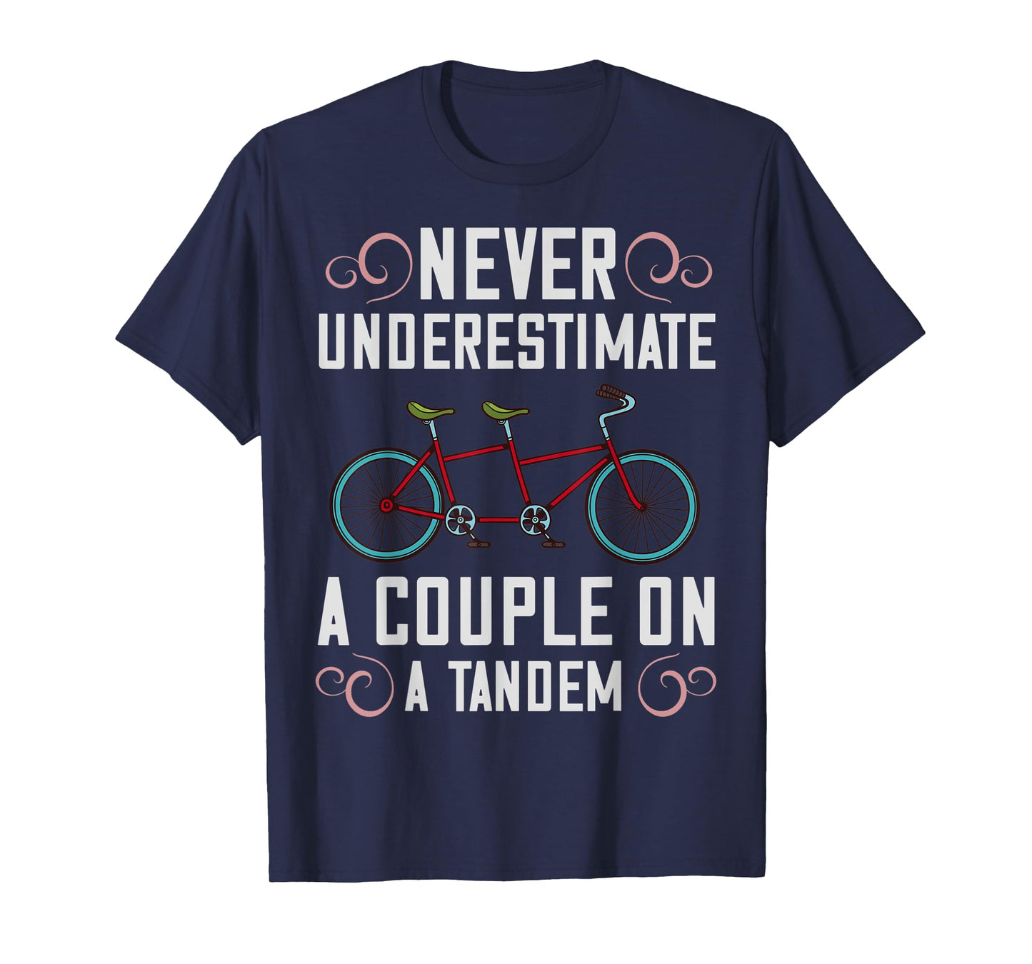 Tandem Bike Captain Gifts Bicycle Cycling T-Shirt
