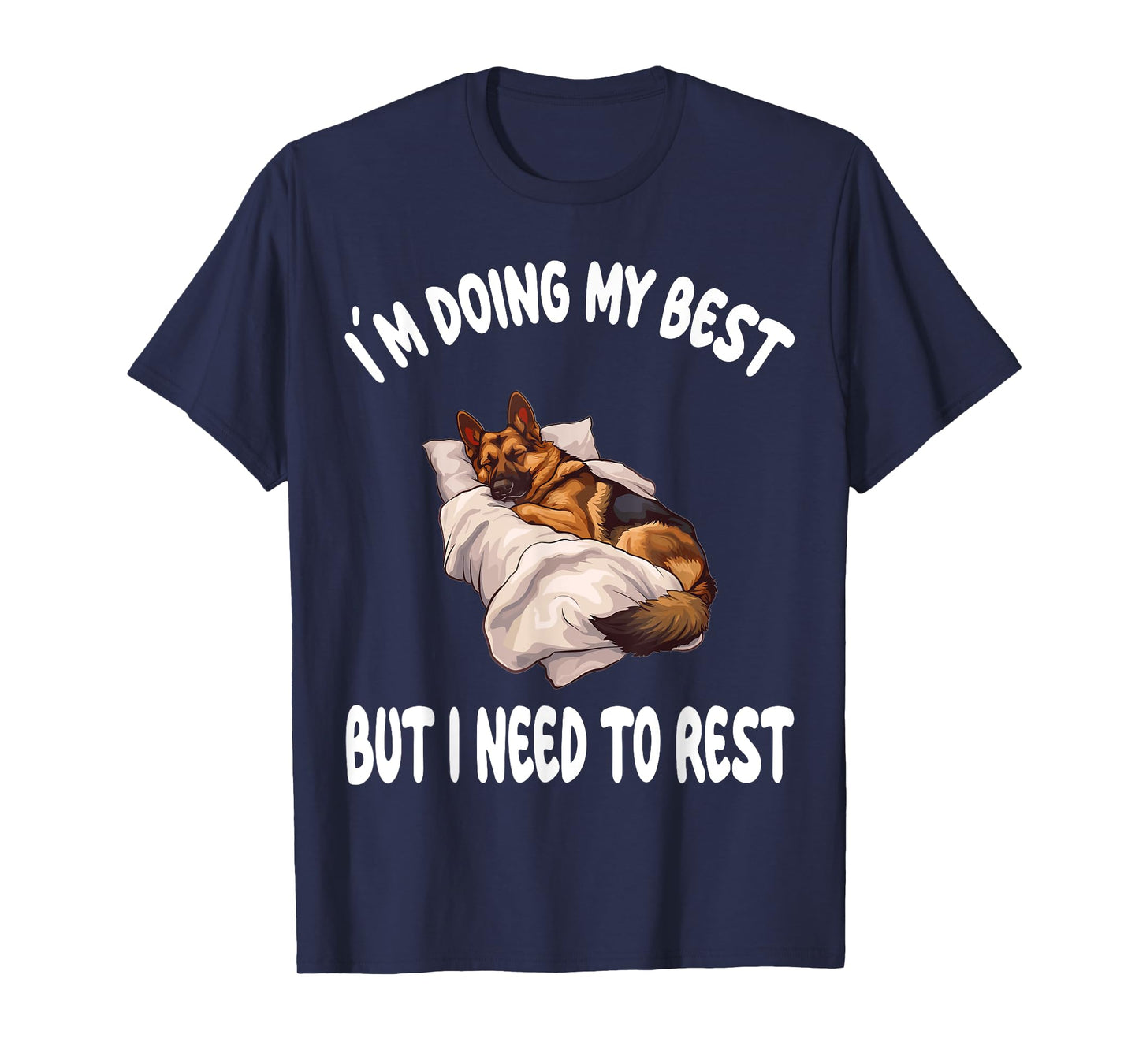 German Shepherd Dog Pajamas Nightgown Sleeping Napping T-Shirt