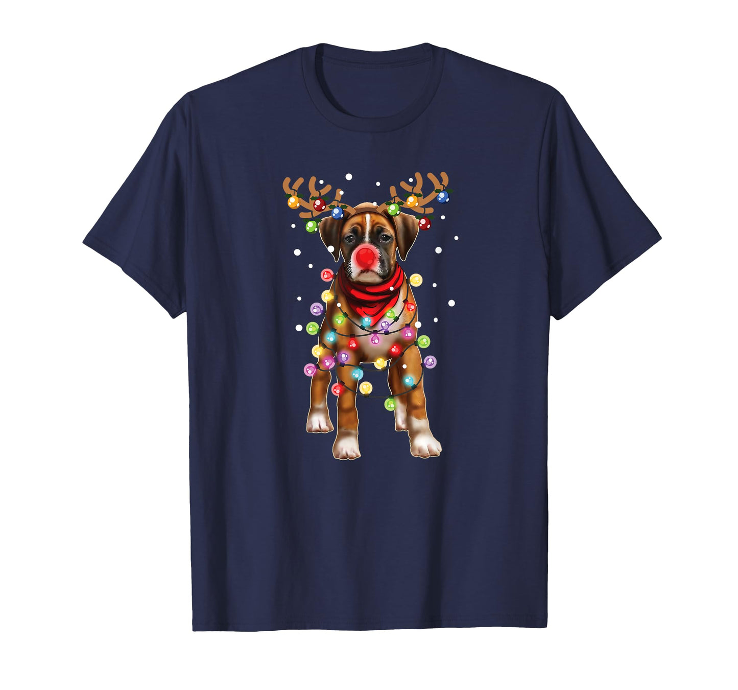 Christmas Dog, Boxer, Dog Lover, Men Women Kids, Dogs, Xmas T-Shirt