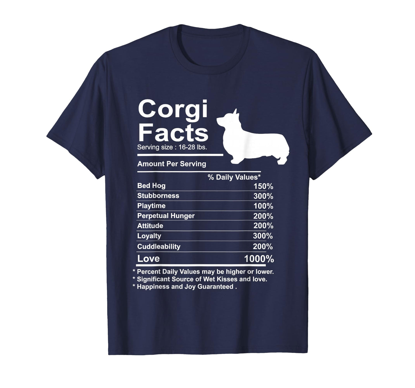 Funny Corgi Facts Nutrition Gift Cardigan Pembroke T-Shirt