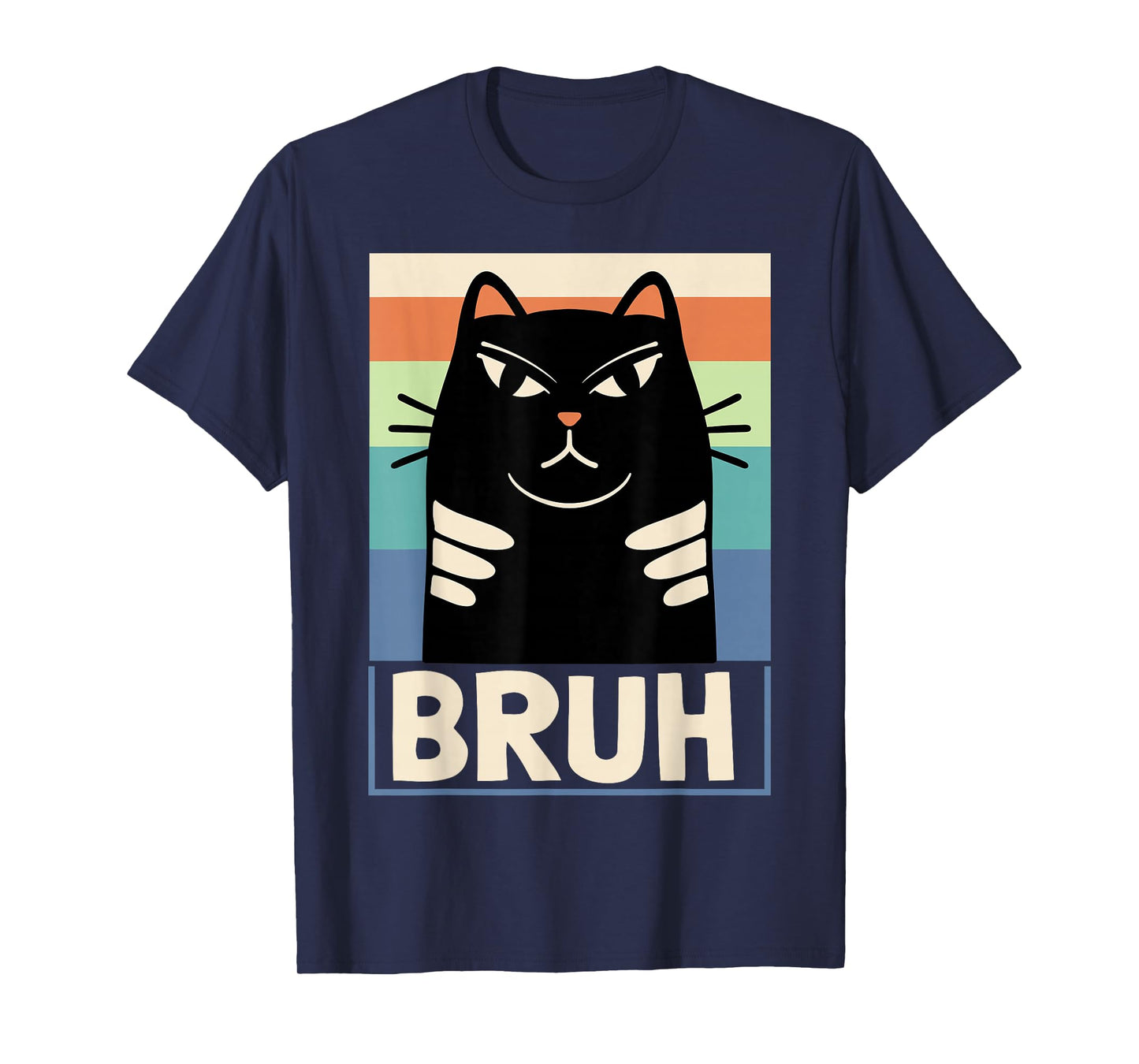 Funny Retro Cat Bruh Meme, Sarcastic Humor T-Shirt