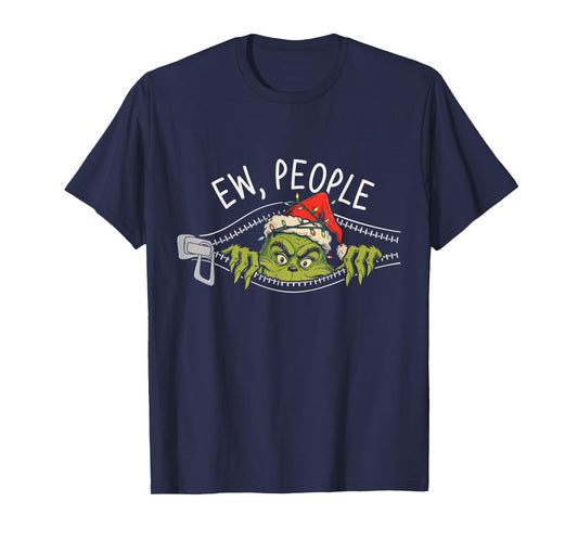 Ew People Xmas Funny Santa Sarcastic Anti Social Introvert T-Shirt