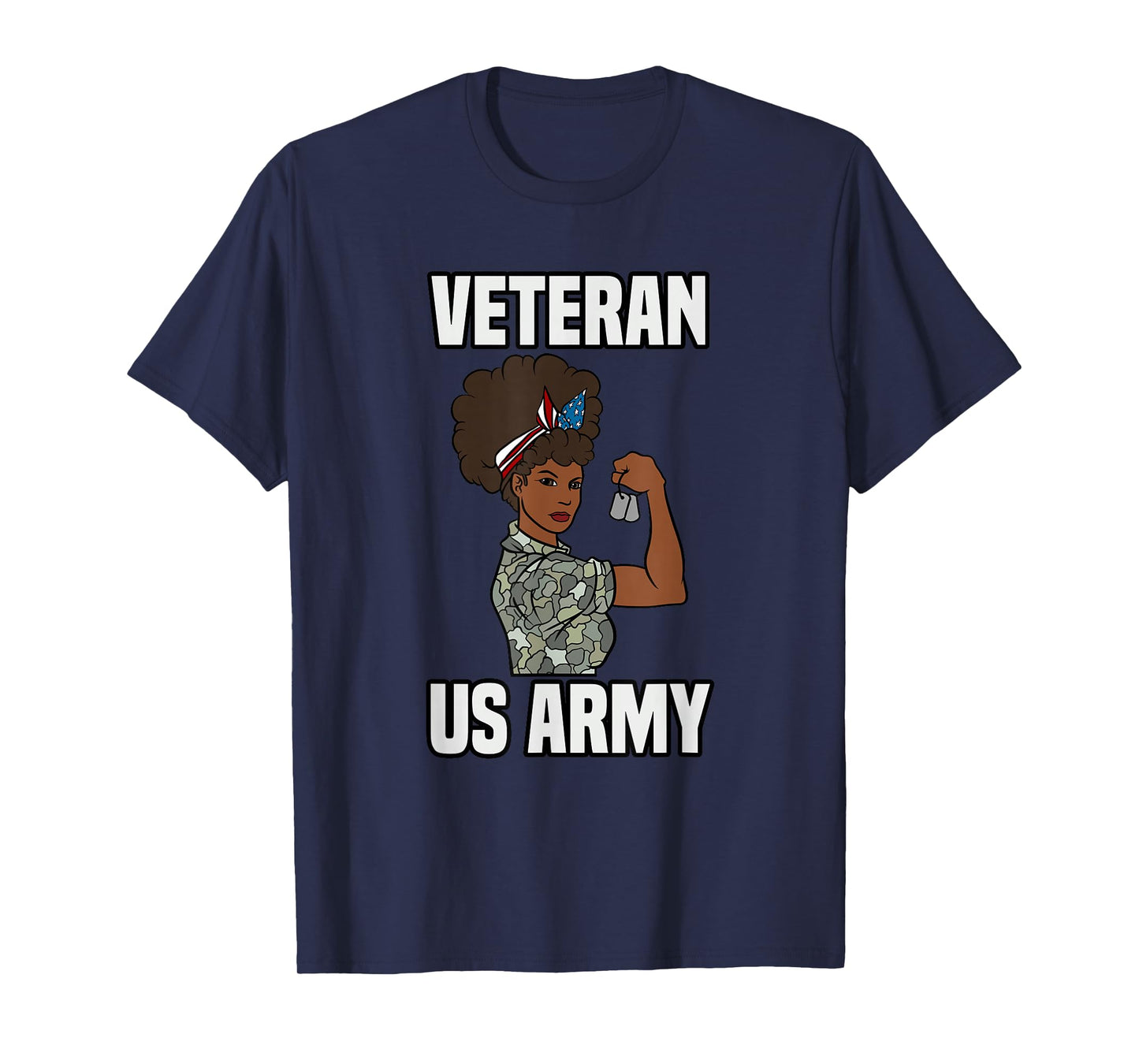 Female Melanin Veteran of the US Army Soldier Veterans Day T-Shirt