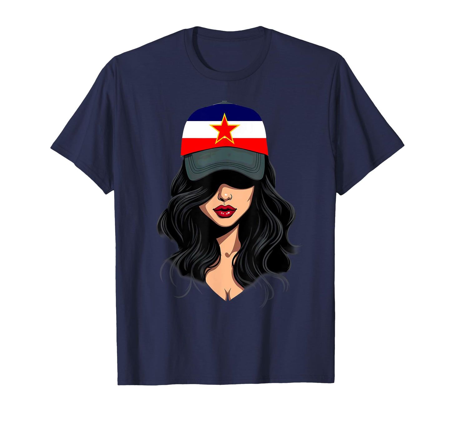 Patriotic Yugoslav Girl Yugoslavia Flag T-Shirt