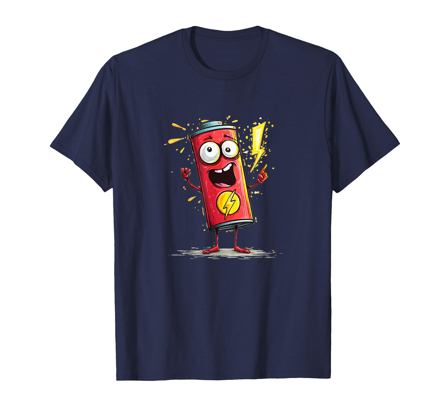 Funny Crazy Full Battery Costume for Energy Lovers T-Shirt