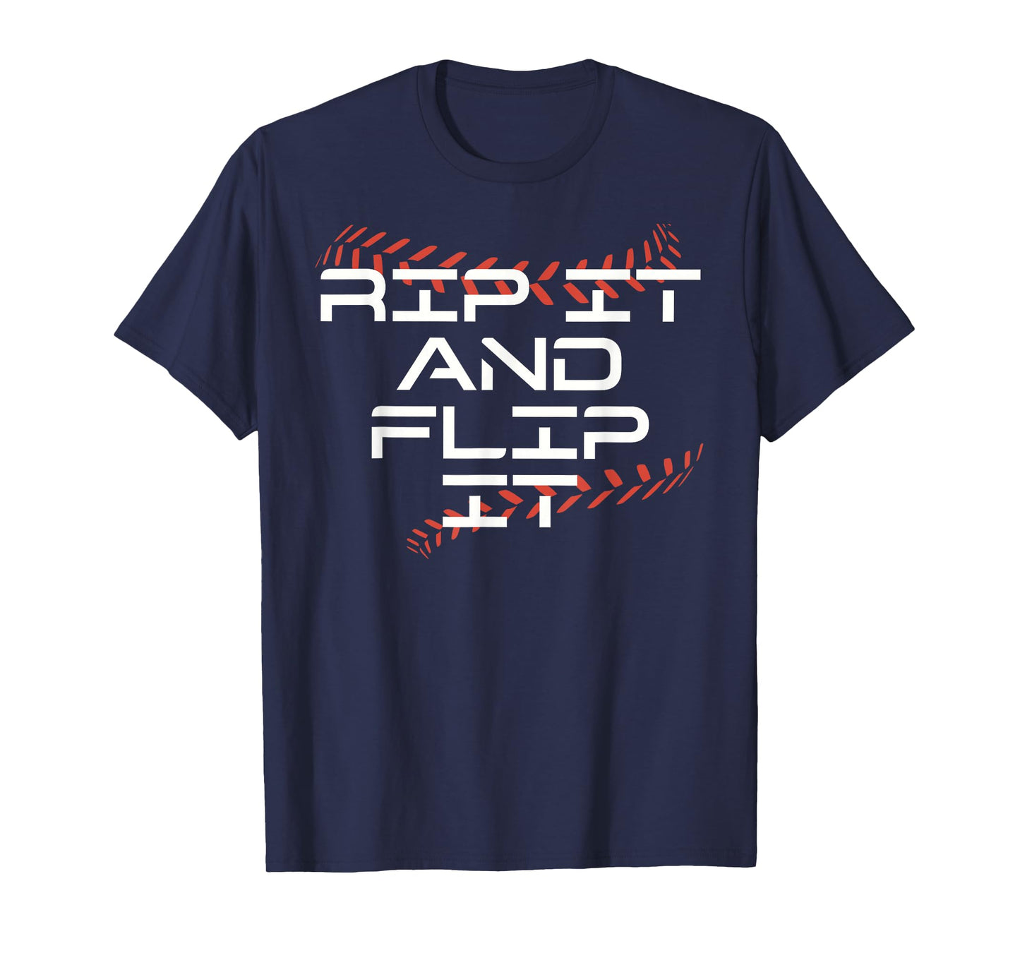 Funny Baseball Home Run Rip It and Flip T-Shirt