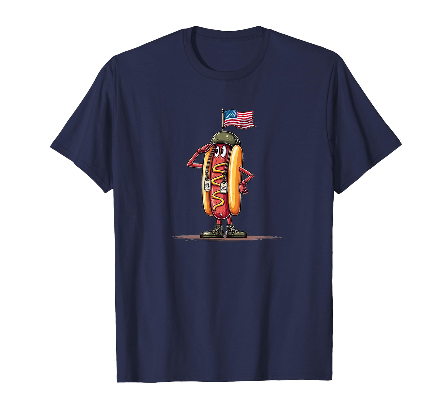 Patriotic Military Hotdog Look T-Shirt