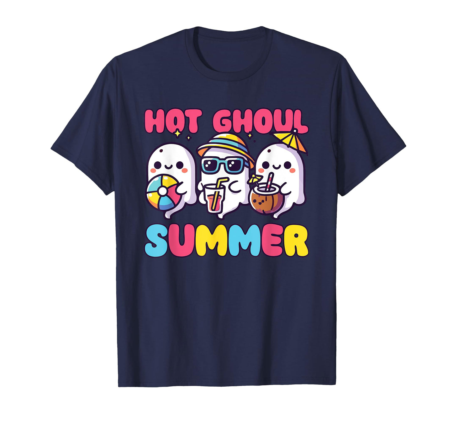 Summerween Hot Ghoul Summer Halloween Ghost T-Shirt