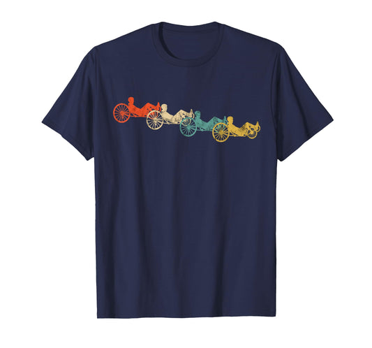 Recumbent Bike Cyclist Vintage Retro Cycling Recumbent Trike T-Shirt