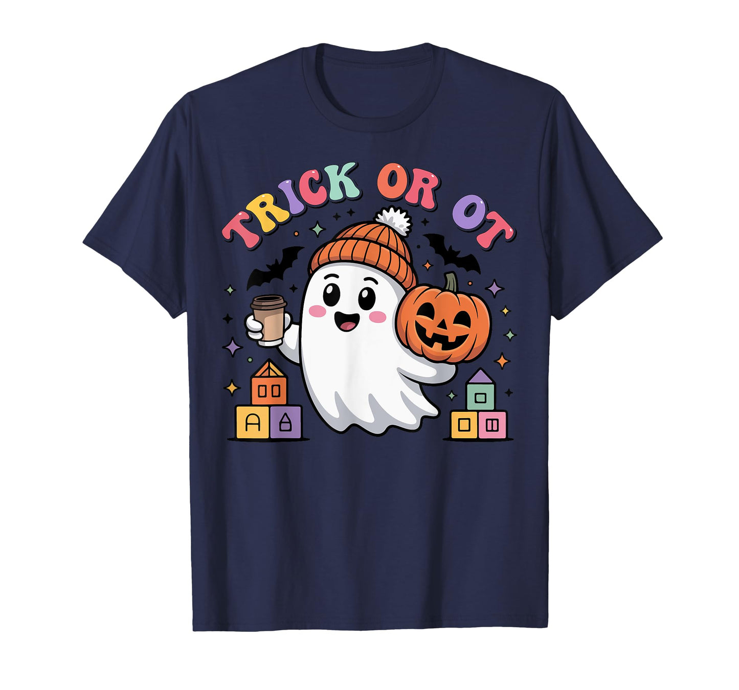 Trick or OT Spooky Occupational Therapy Ghost Halloween T-Shirt