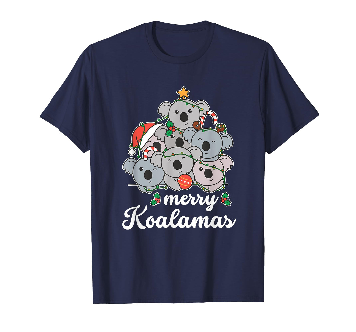 Merry Koalamas Pun Koala Christmas T-Shirt