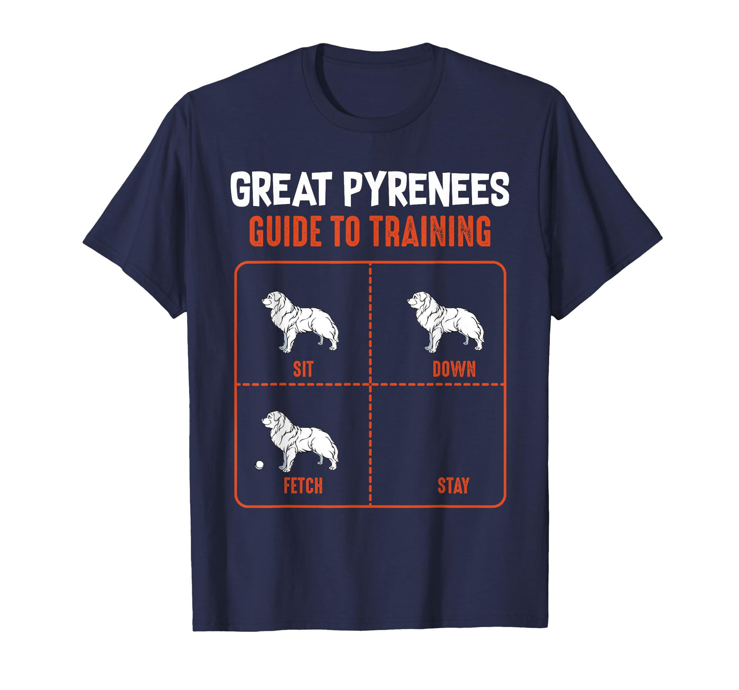 Great Pyrenees Guide To Training Funny Dog Pet Lover T-shirt Men Women Girls Kids T-Shirt