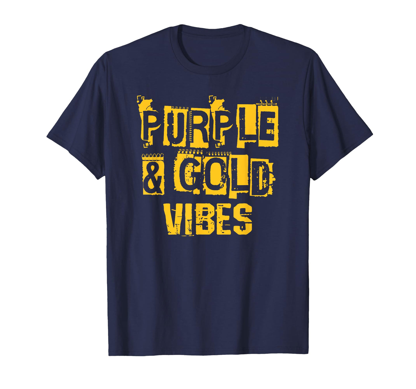 Purple & Gold Game Day Group Tee for High School Football T-Shirt