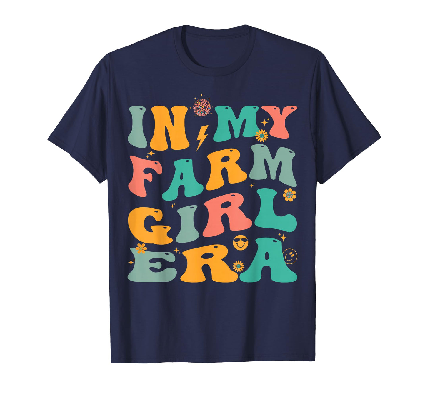 Retro Farm Girl Groovy Country Barn Life T-Shirt