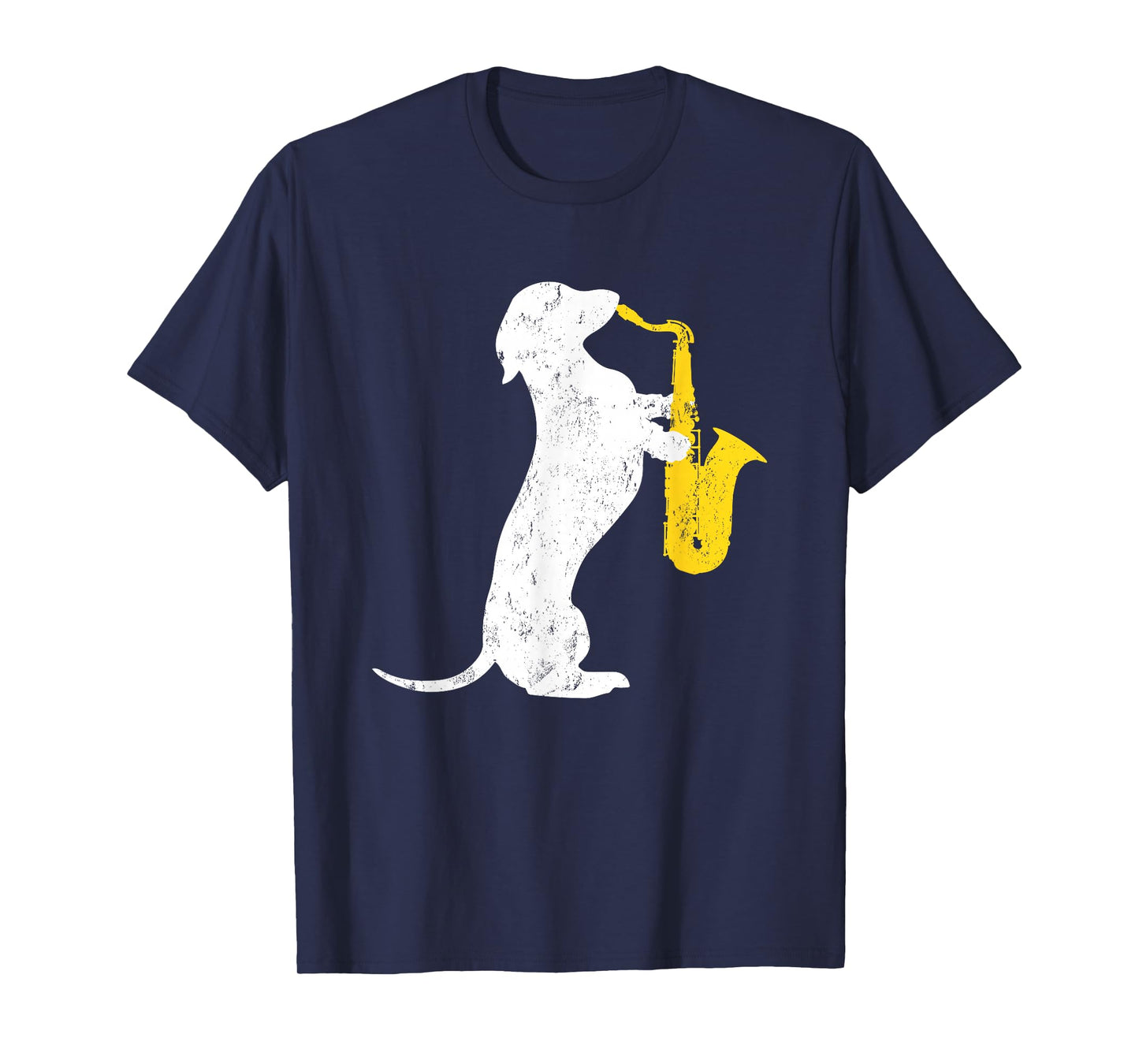 Dachshund Dog Lover Funny Dachshund Playing Saxophones Men Women Girls Kids T-Shirt