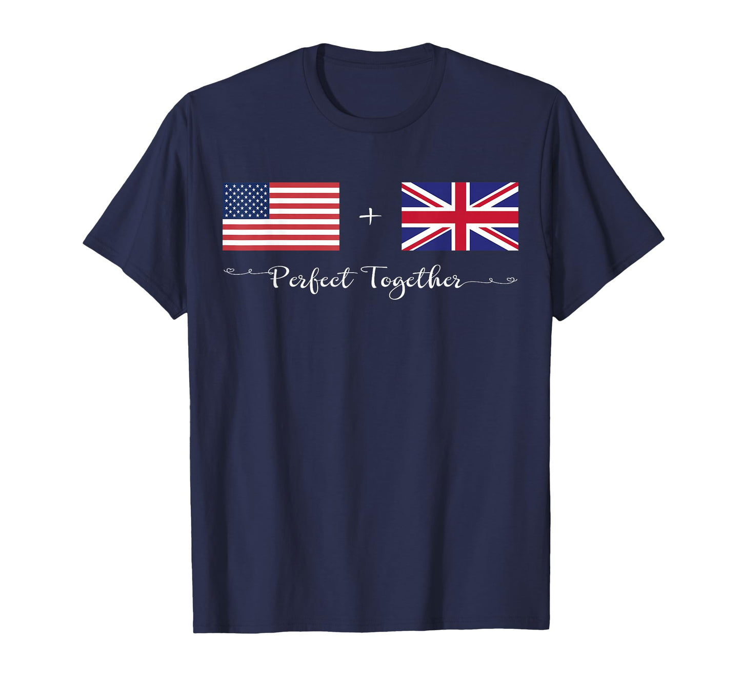 American + British Perfect Together Flag T-Shirt T-Shirt
