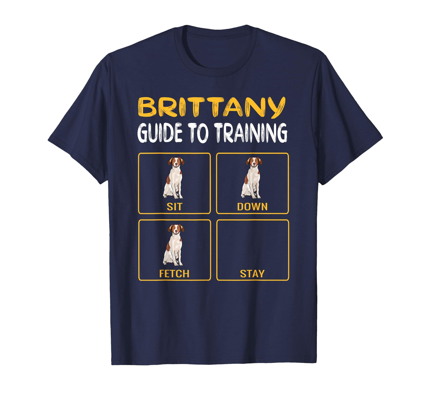 Funny Brittany Guide to Training Dog Trainer Obedience T-Shirt Small