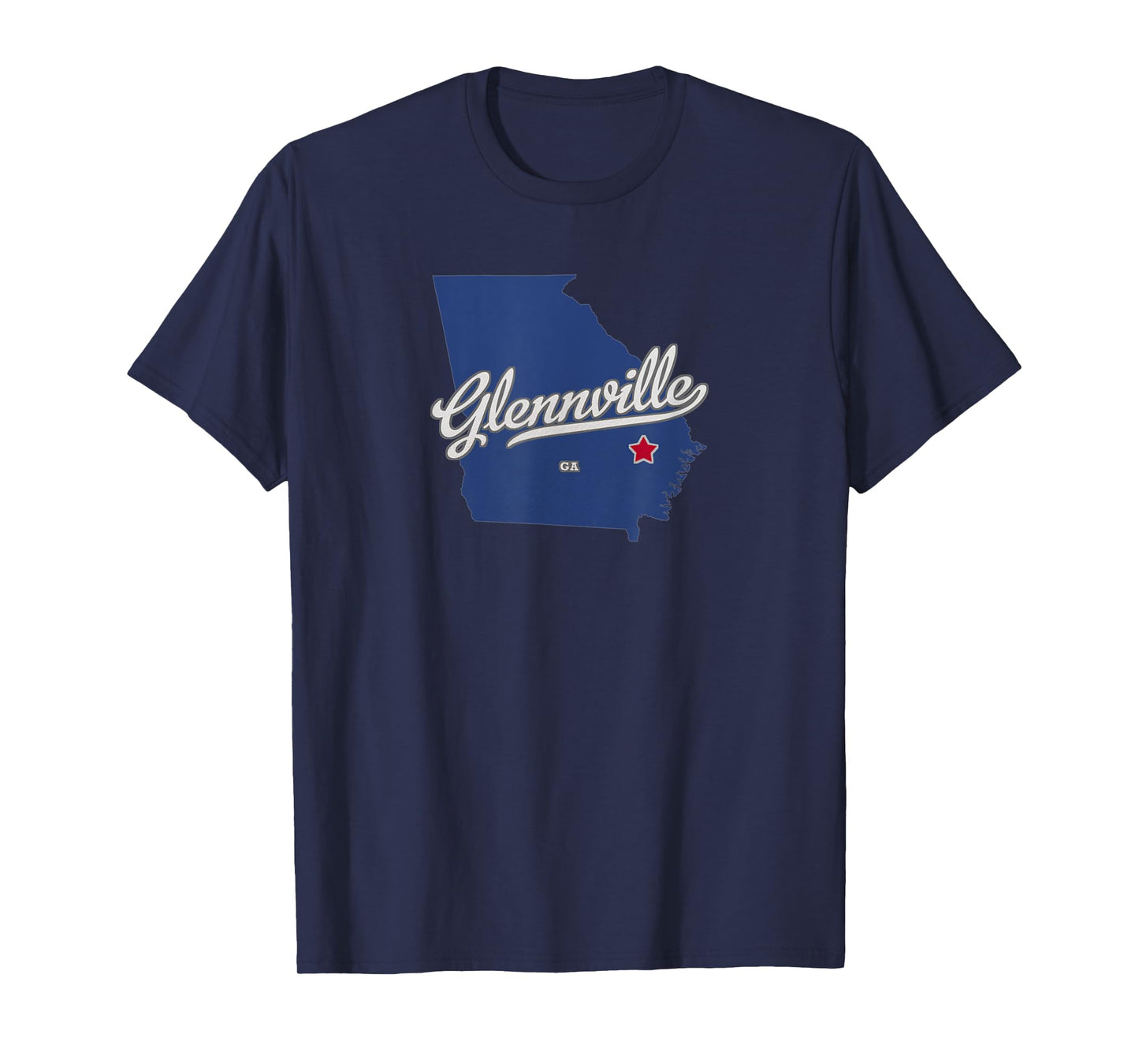 Glennville Georgia GA Map T-Shirt