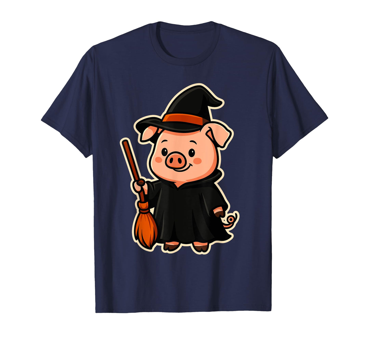 Funny Pig Witch Halloween Costume for Kids Boys Girls T-Shirt