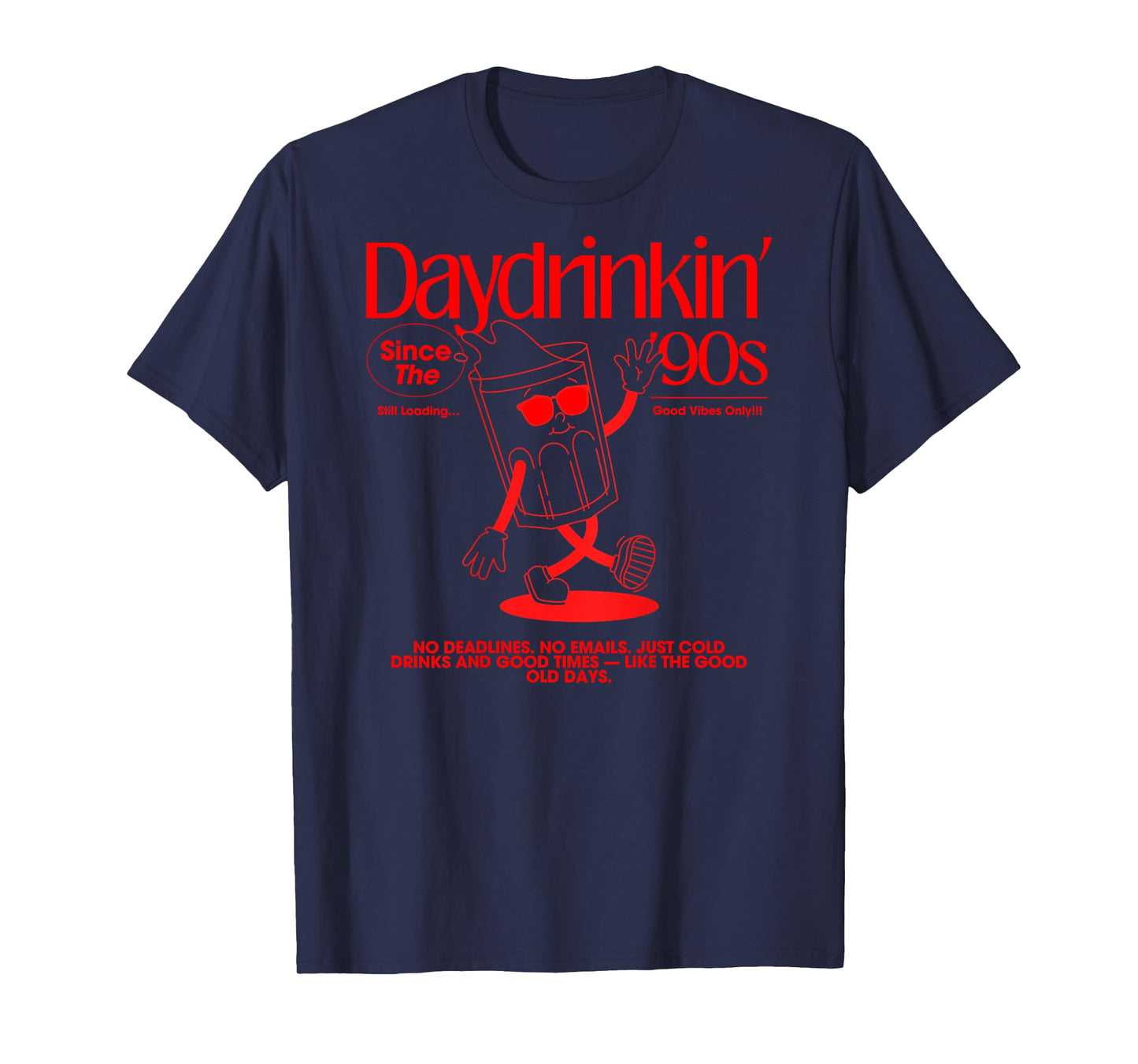 Daydrinkin' Since 90's | Retro Daydrinking Malle Backprint T-Shirt