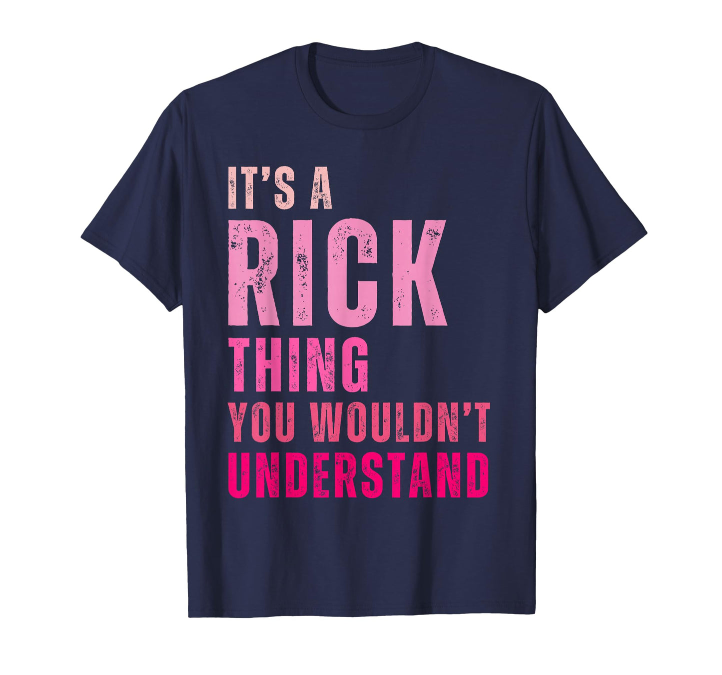 Rick Personalized Name Apparel It's A Rick Thing You Wouldn't Understand Vintage Unisex T-Shirt Black Small Short Sleeve