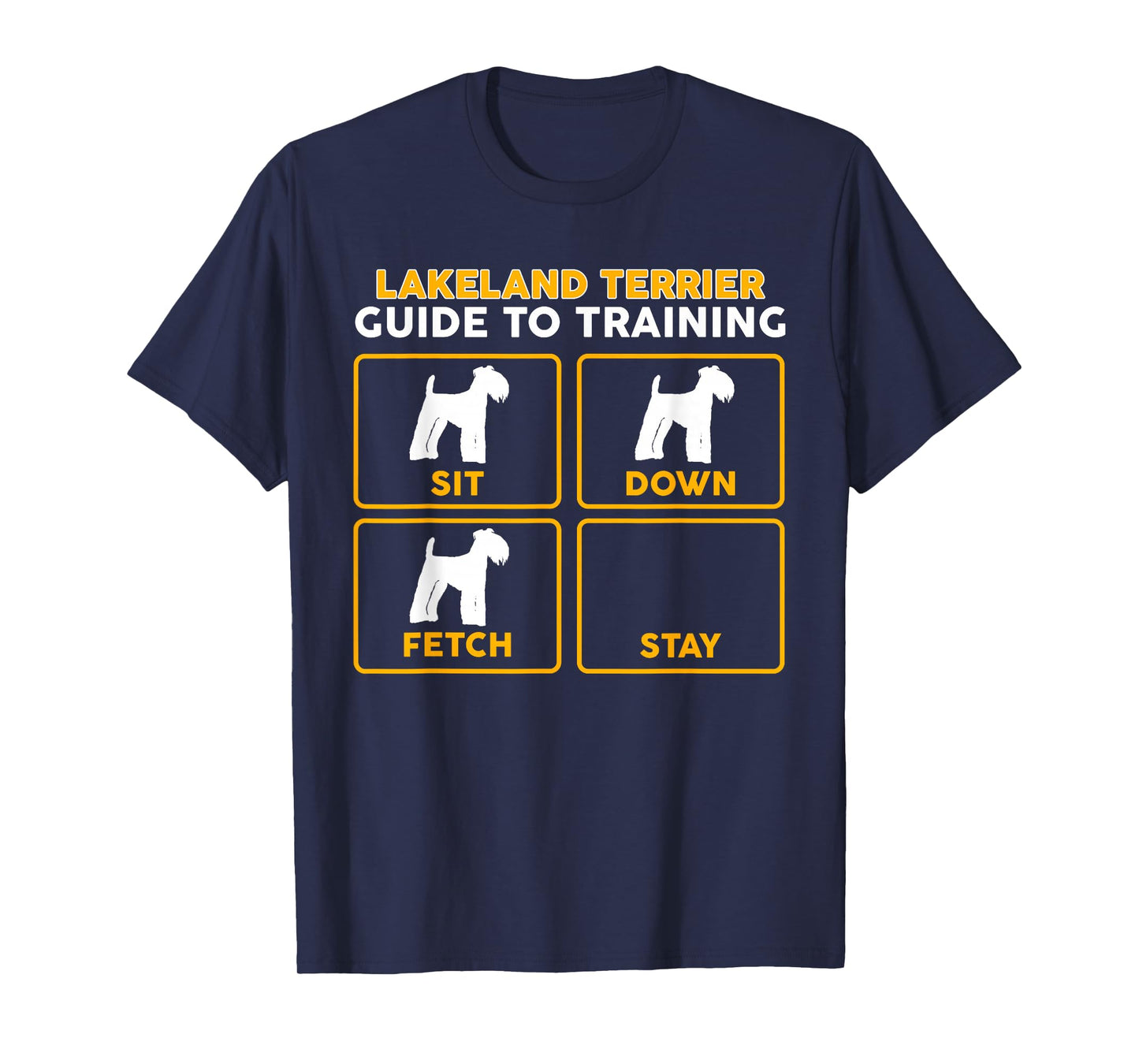 Pupbeats Lakeland Terrier Store Lakeland Terrier Dog Pattern T-Shirt | Funny Guide To Training T-Shirt