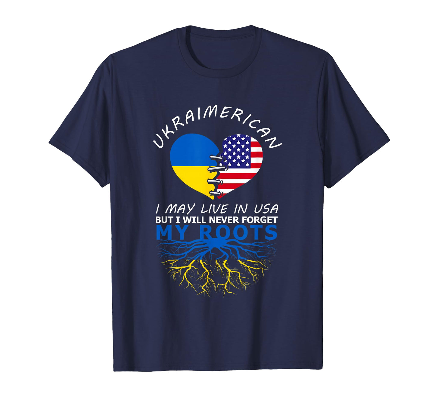 Ukraine USA Proud Of Both Countries Ukraimerican T-Shirt