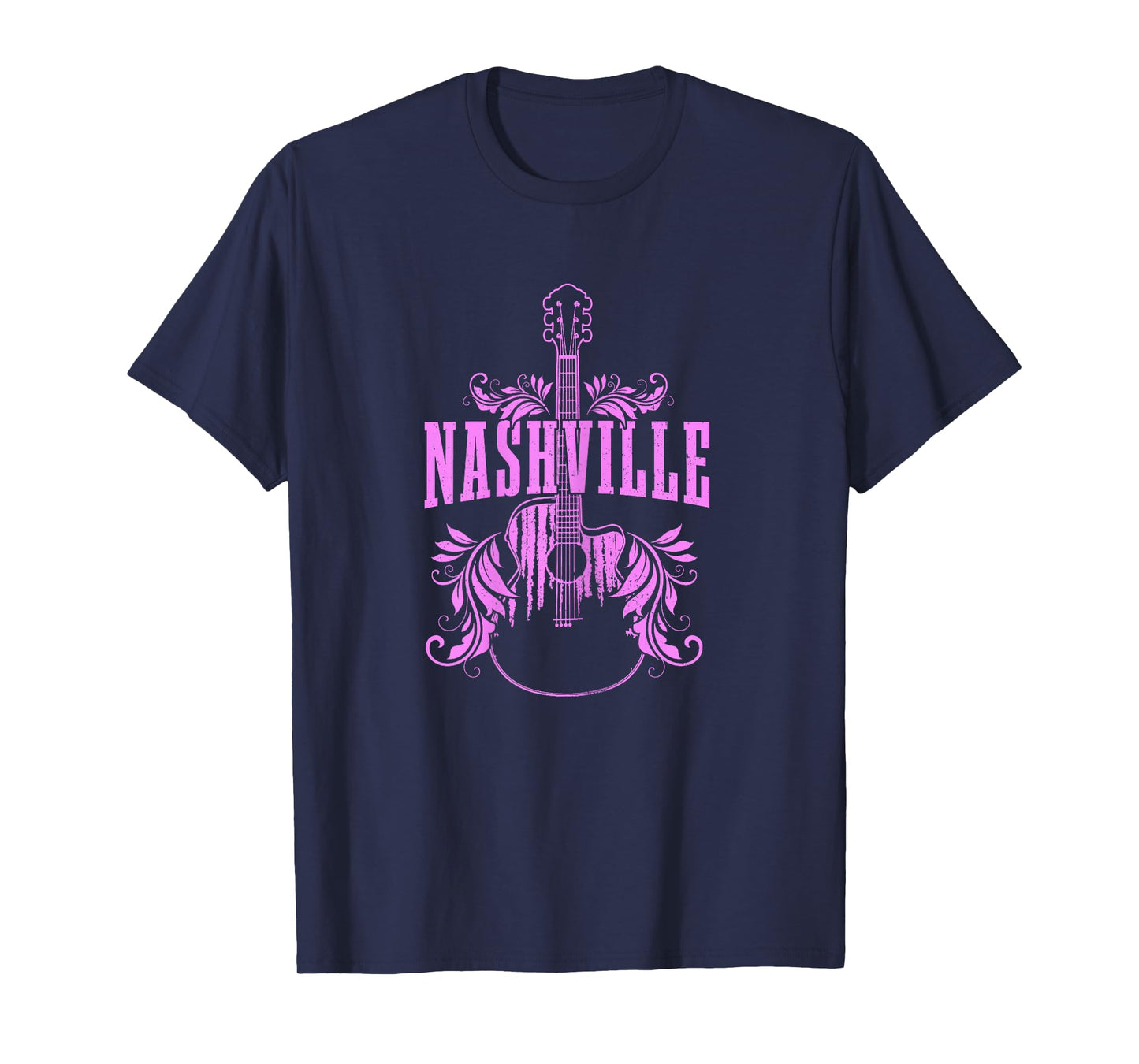 Nashville Tennessee Country Music City Vintage Guitar T-Shirt
