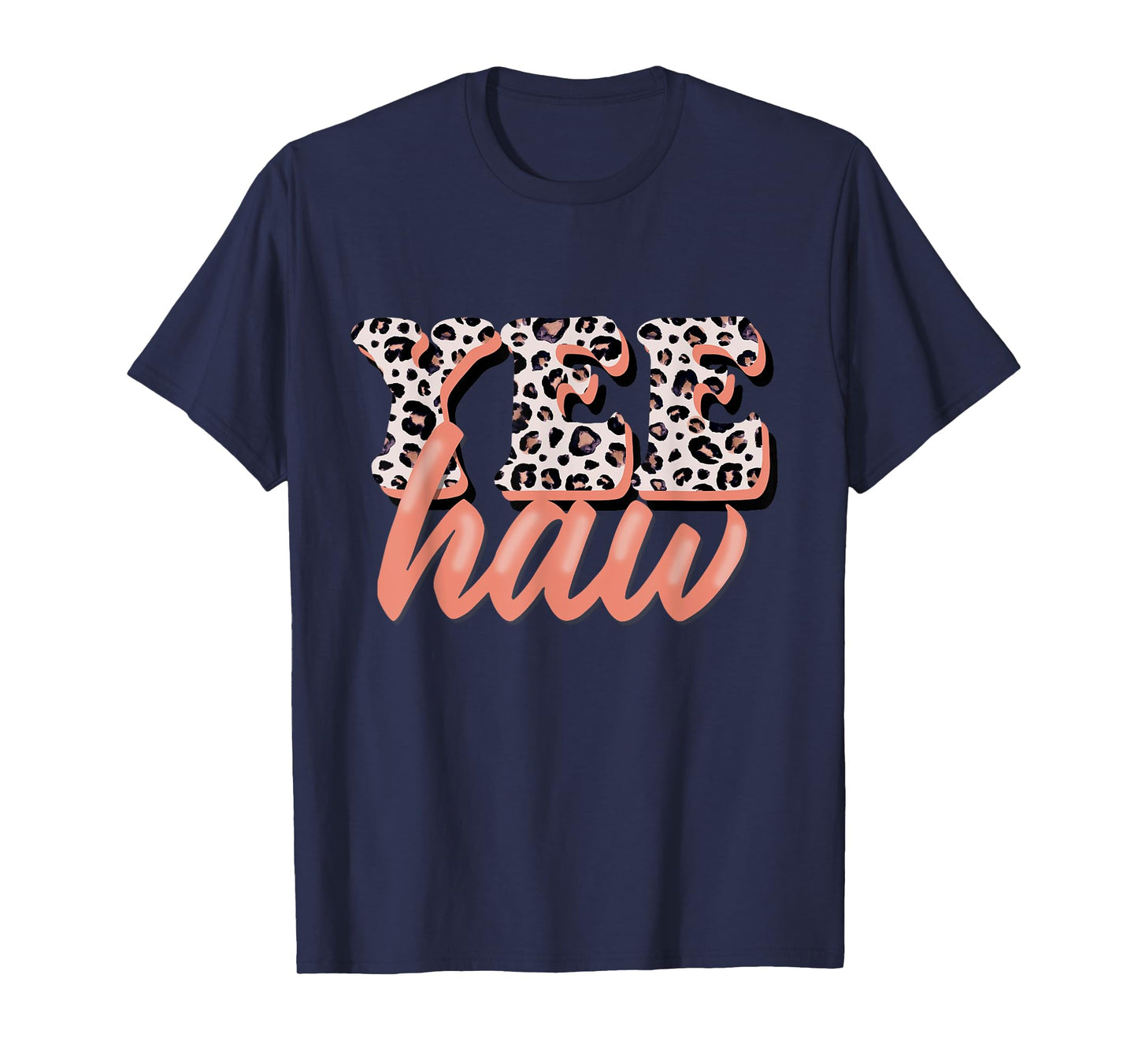 Yee Haw Howdy Rodeo Country Leopard Yeehaw Southern Cowgirl T-Shirt