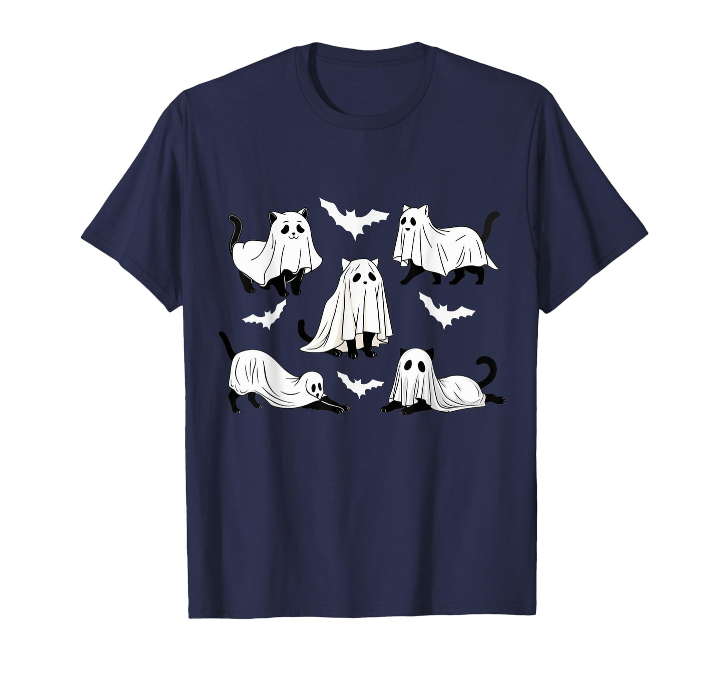 Halloween Cat Black Cat Halloween Scary Cat Angry Cat Funny T-Shirt for Men Women Kids