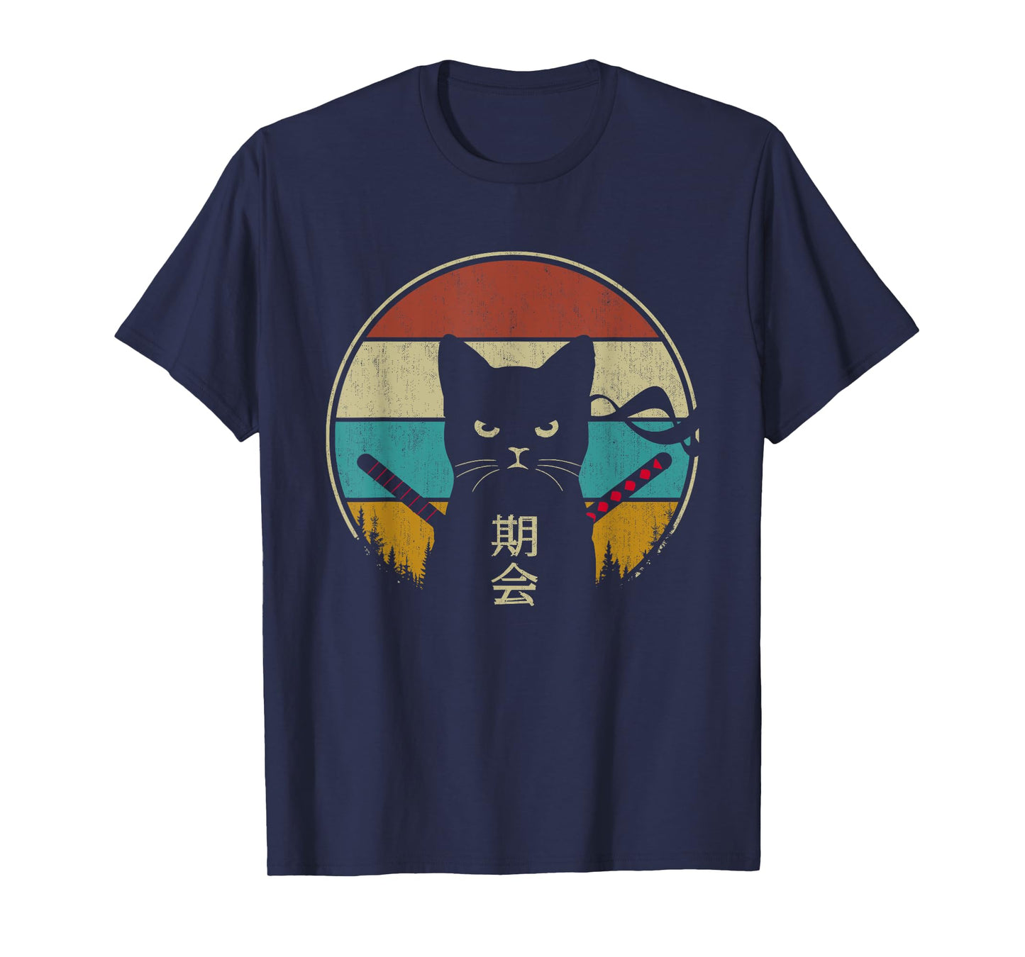 Vintage Japanese Cat Kawaii Retro Style Cat Kitten Lover Men Women Girls Kids T-Shirt