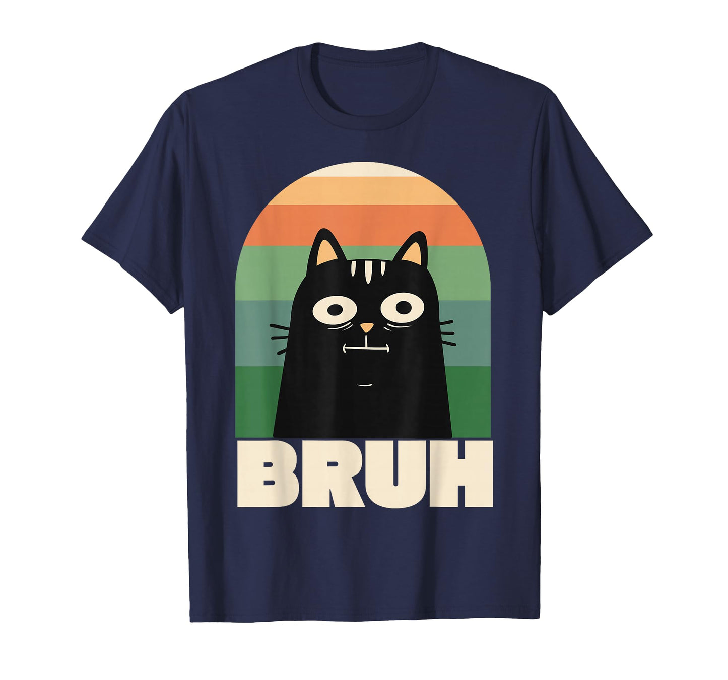 Retro Cat Bruh Meme, Sarcastic Pet Humor T-Shirt