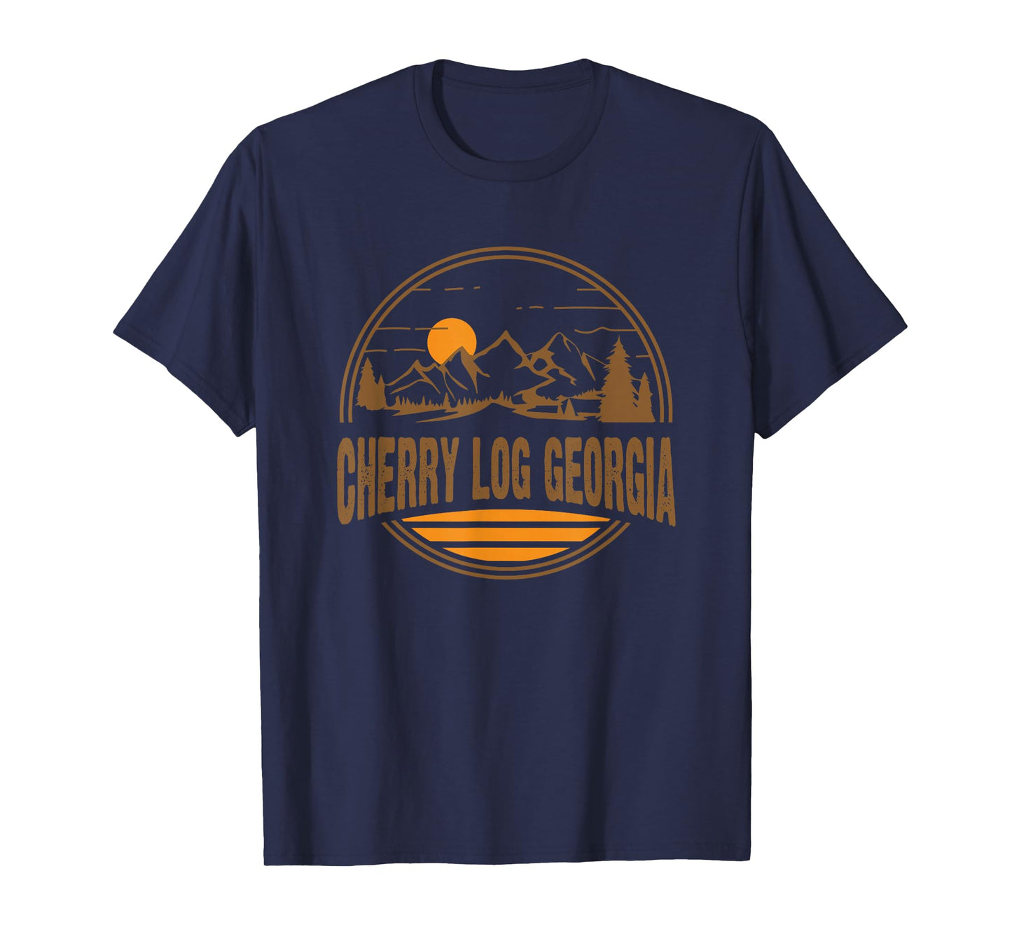 Vintage Cherry Log, Georgia Mountain Hiking Souvenir Print T-Shirt