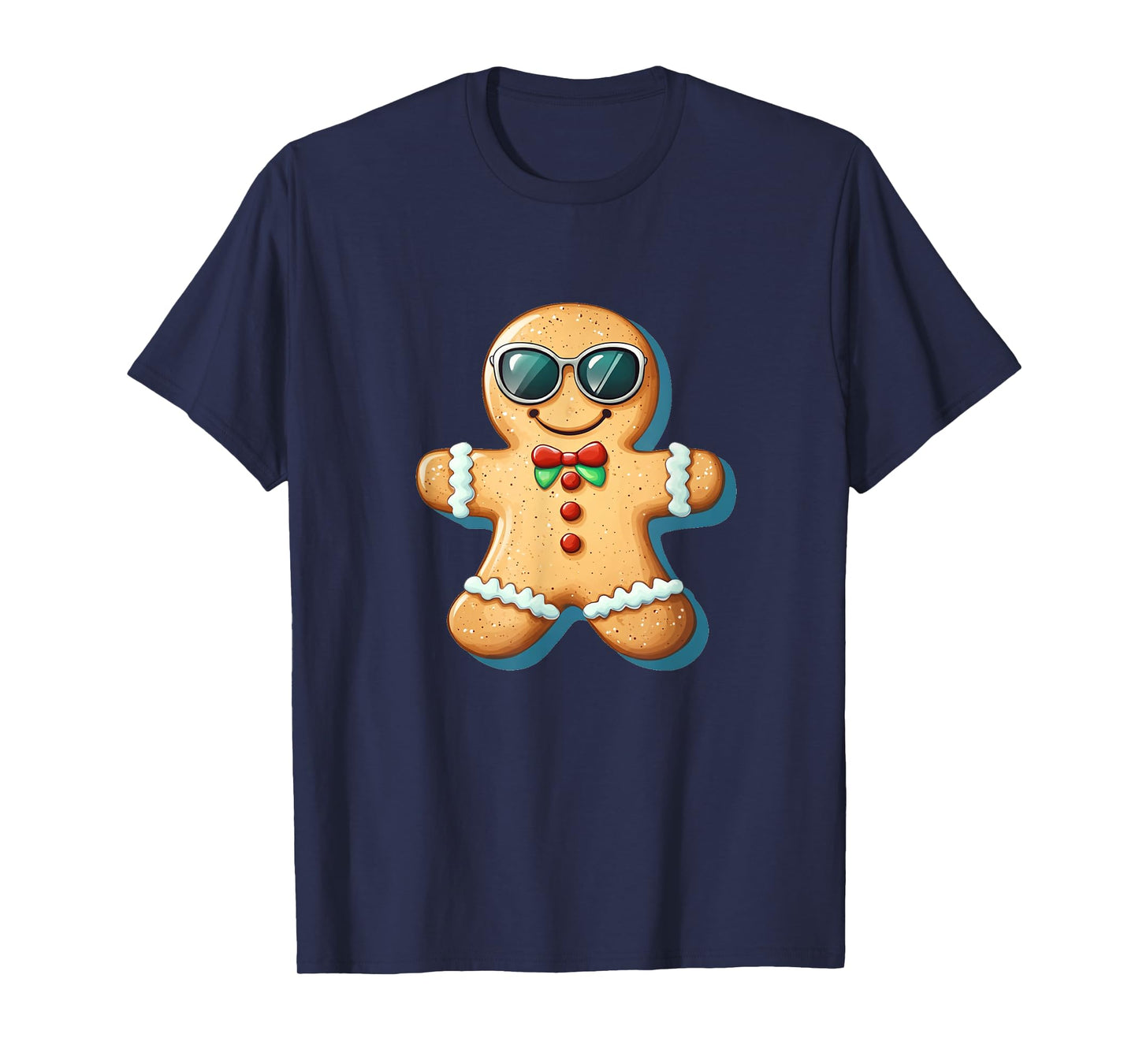 A Smart Gingerbread Man with a Funny Look T-Shirt