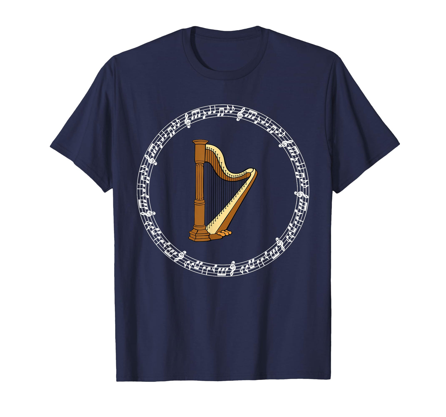Classic Music Irish Harp Player Musical Notes Ireland Gift T-Shirt