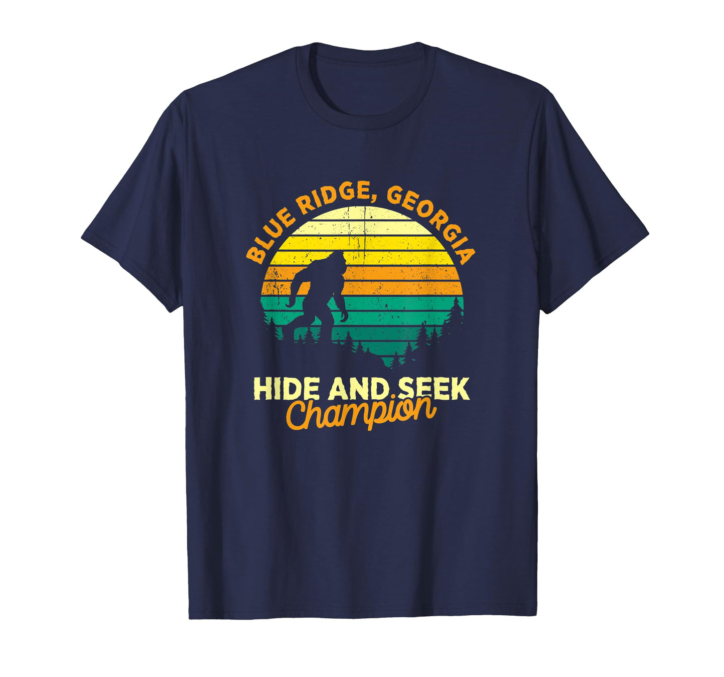 Retro Blue Ridge, Georgia Big foot Souvenir T-Shirt