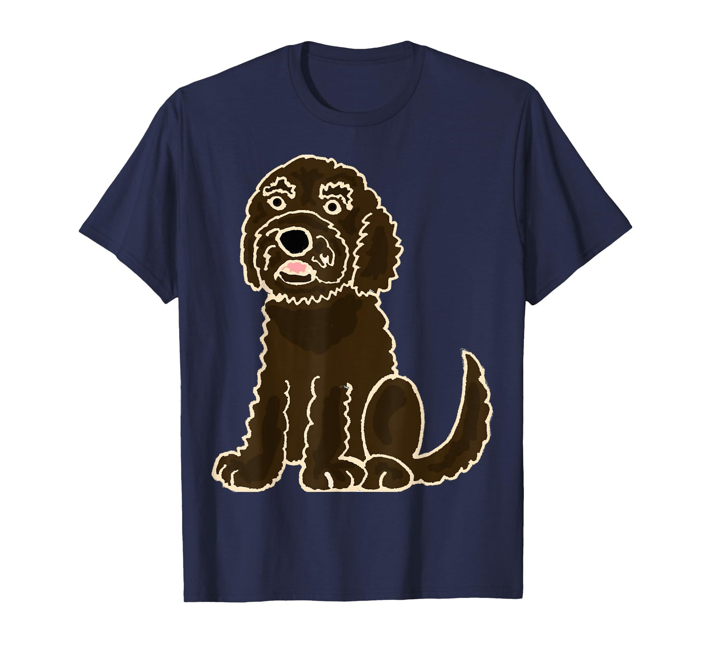 Smiletodaytees Chocolate Labradoodle Dog Men Women Kids T-Shirt